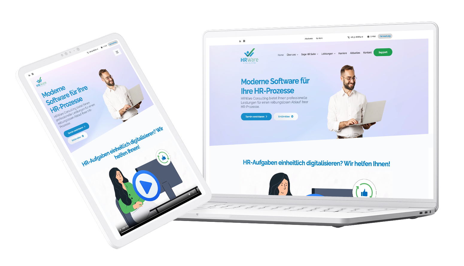 HRWare – Kundenprojekt Personalsoftware & Webseite | AV Digital Media Hanau Kundenprojekt HRWare – moderne Personalsoftware mit professioneller Webseite umgesetzt von AV Digital Media, Internetagentur für Webdesign und Webentwicklung in Hanau, Maintal und Offenbach